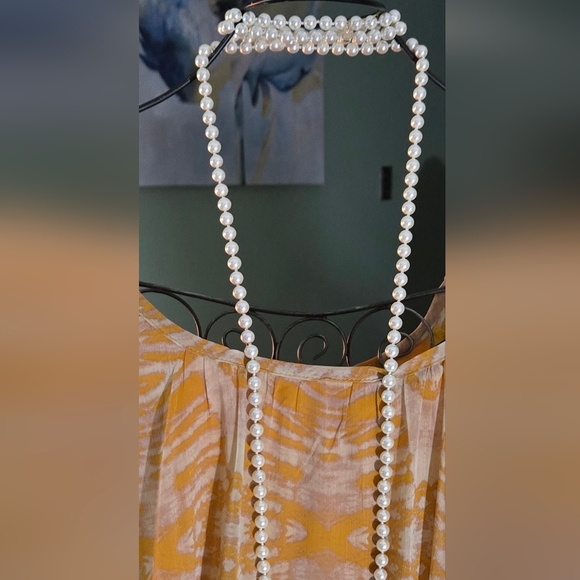 Charter Club Classic Long White Pearl Strand Necklace - Picture 2 of 2